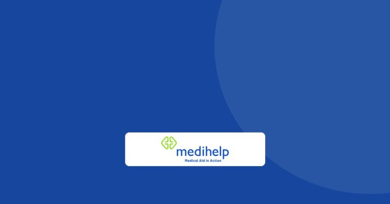 Medihelp logo on the Medihelp brand blue, for the 2027 contribution increases in South Africa